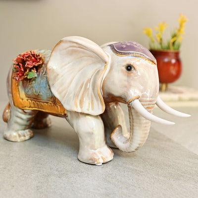 ceramic elephant sculpture