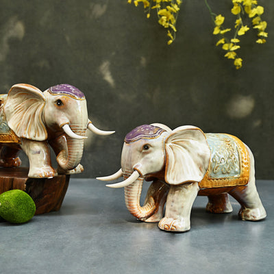 ceramic elephant sculpture