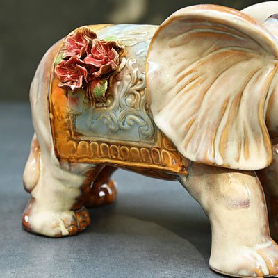 ceramic elephant sculpture