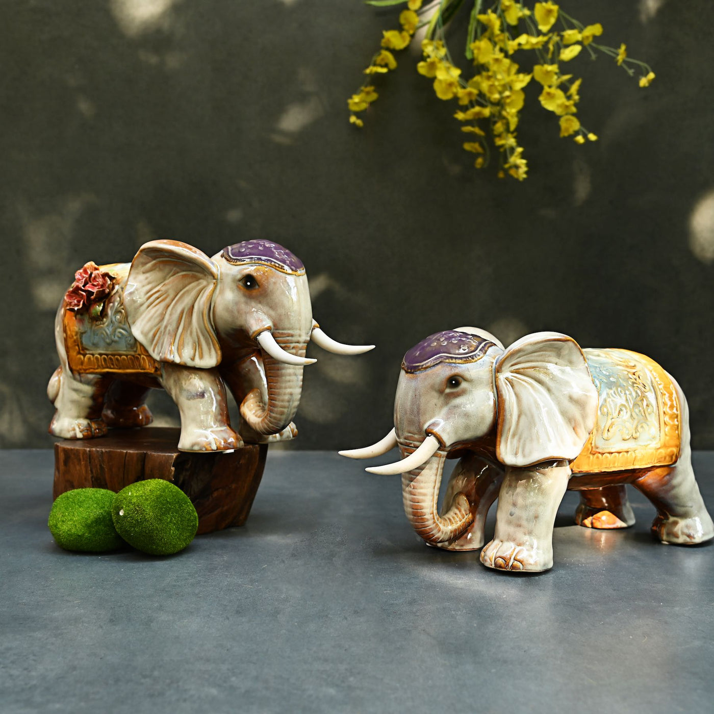 ceramic elephant sculpture