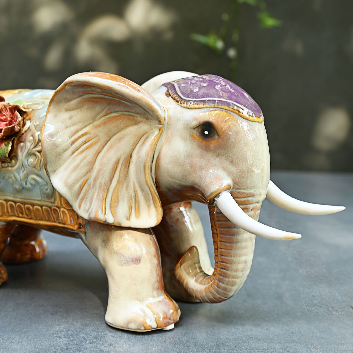 ceramic elephant sculpture