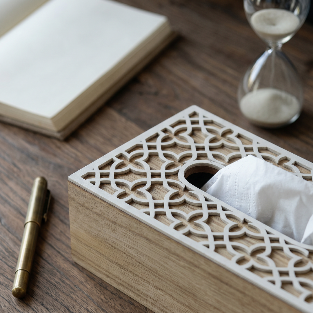 Cutwork Wooden Tissue Box