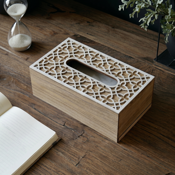 Cutwork Wooden Tissue Box