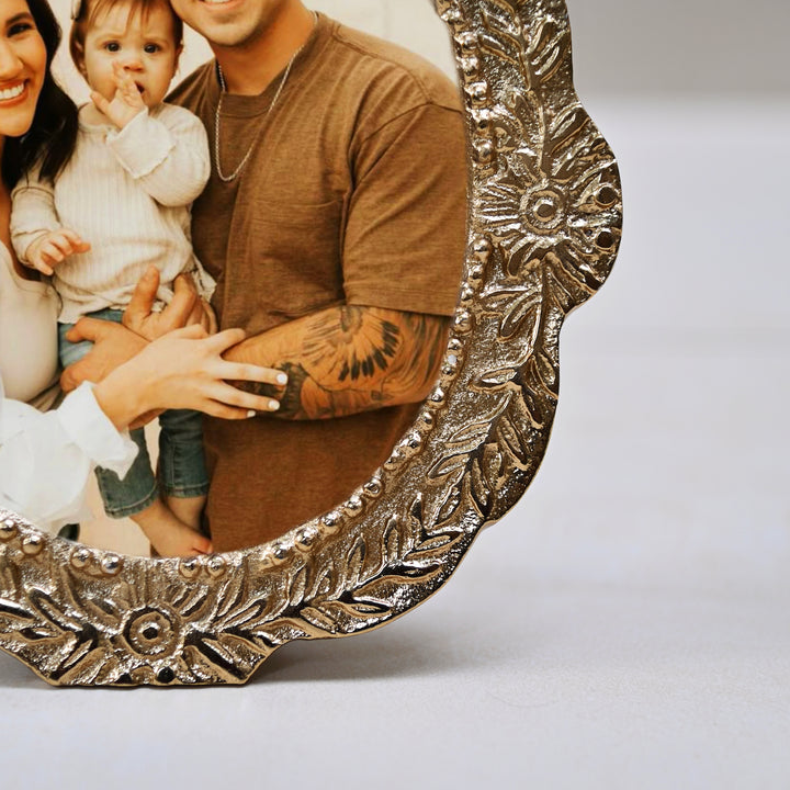 small golden photo frames