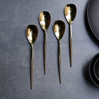 sleek gold table spoons