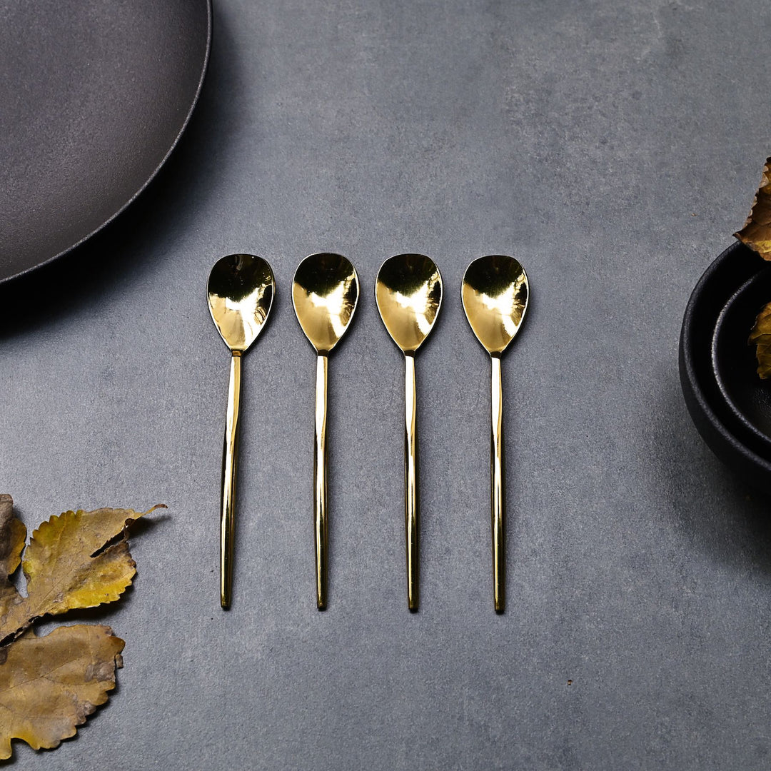 sleek gold table spoons