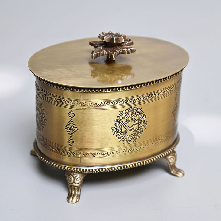 decorative brass box with lid