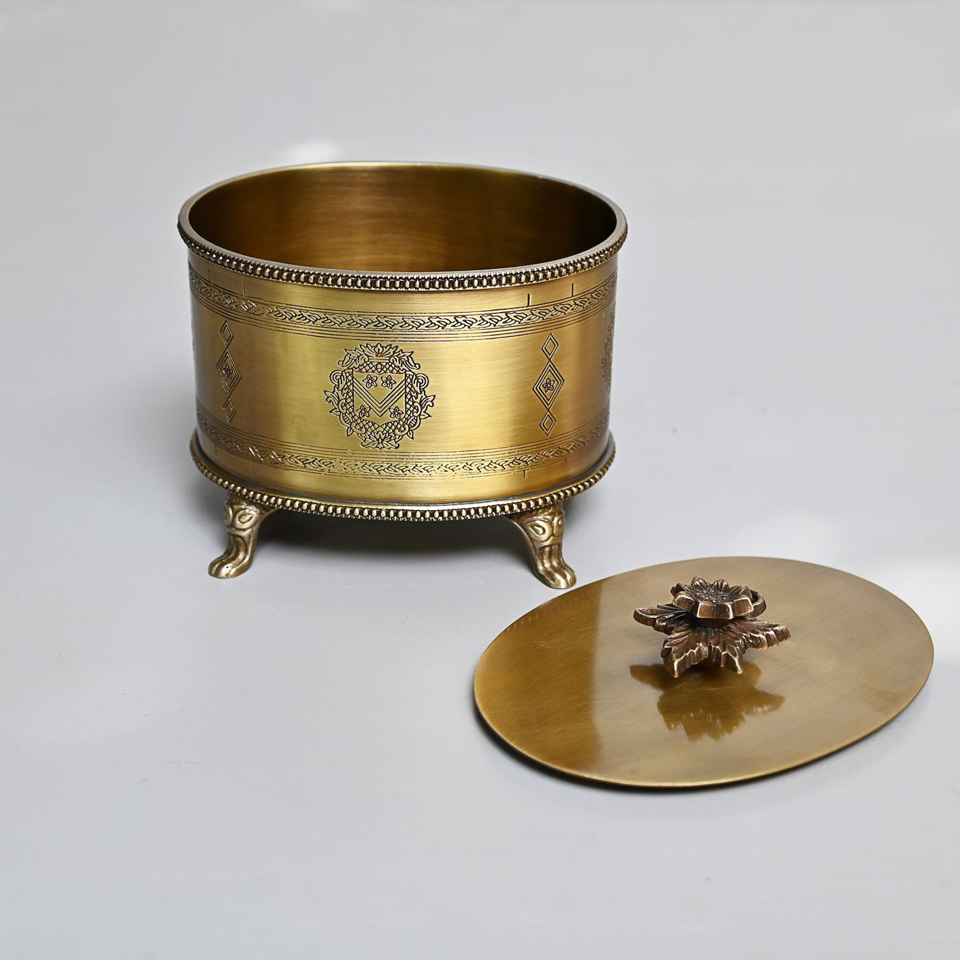Brass Round Ornamental Box