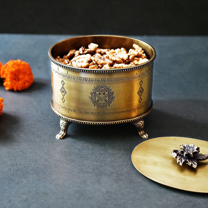 decorative brass box with lid