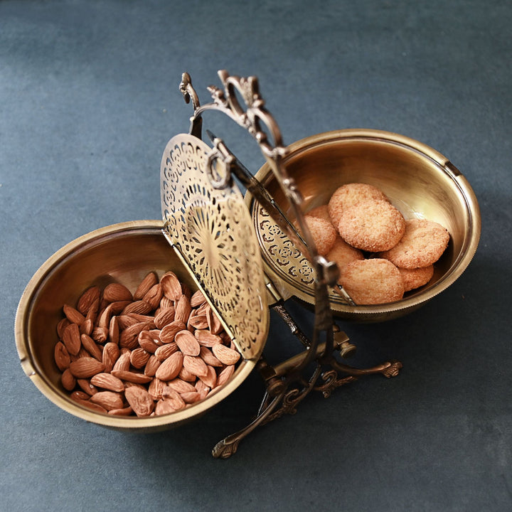 foldable brass dry fruit box