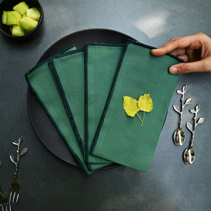 green table napkins