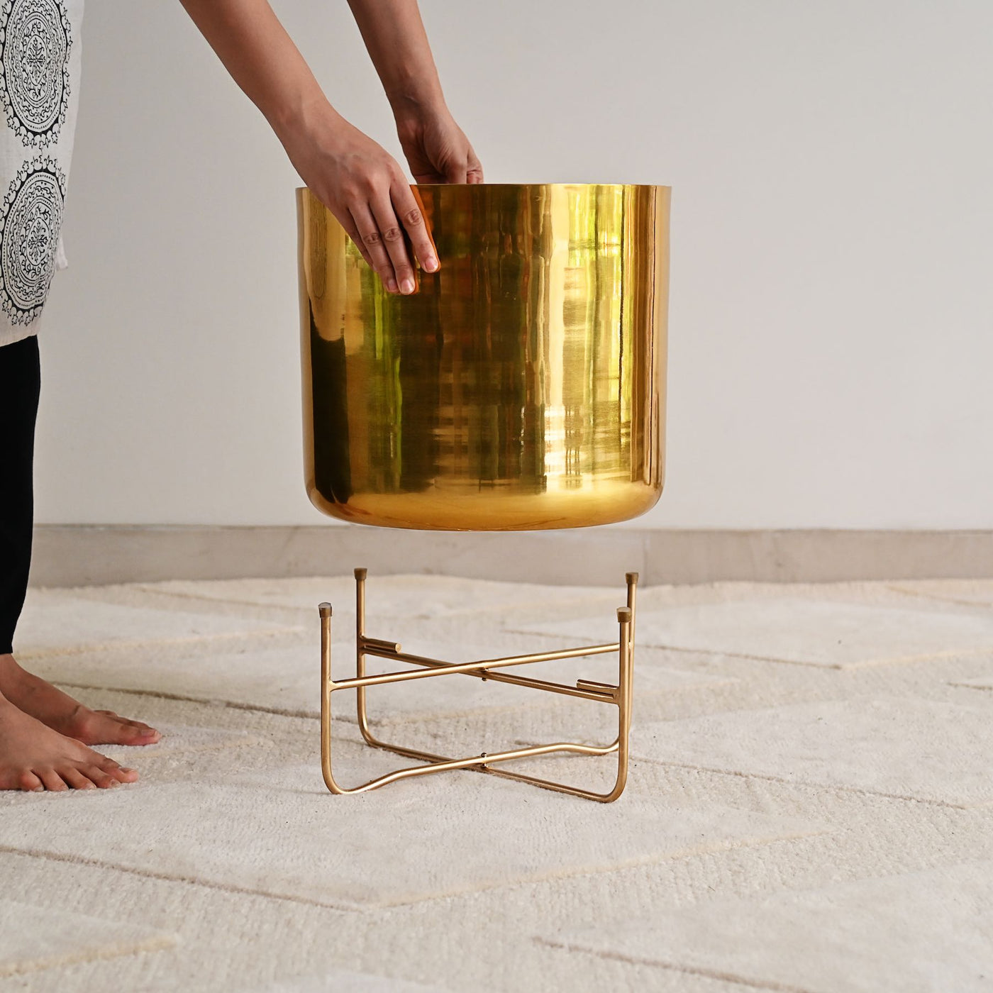 Brass Planter On Stand