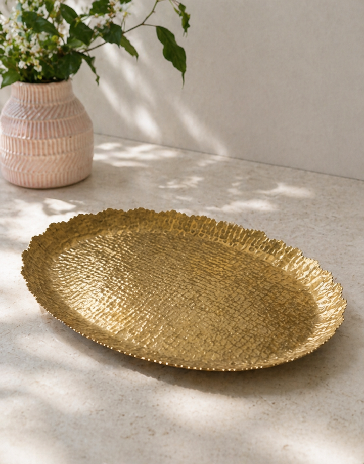 Gold Oval Tray