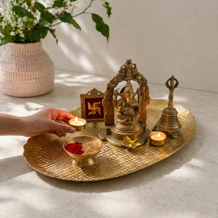 Gold Oval Tray