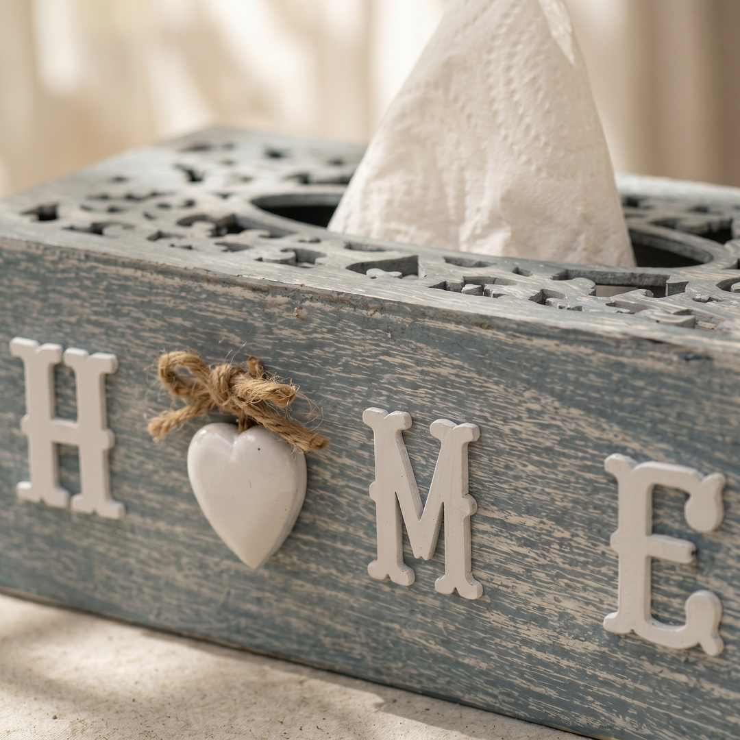 Home Wooden Tissue Box