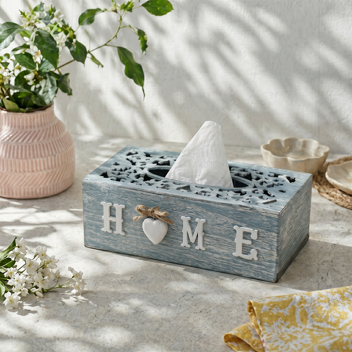 Home Wooden Tissue Box