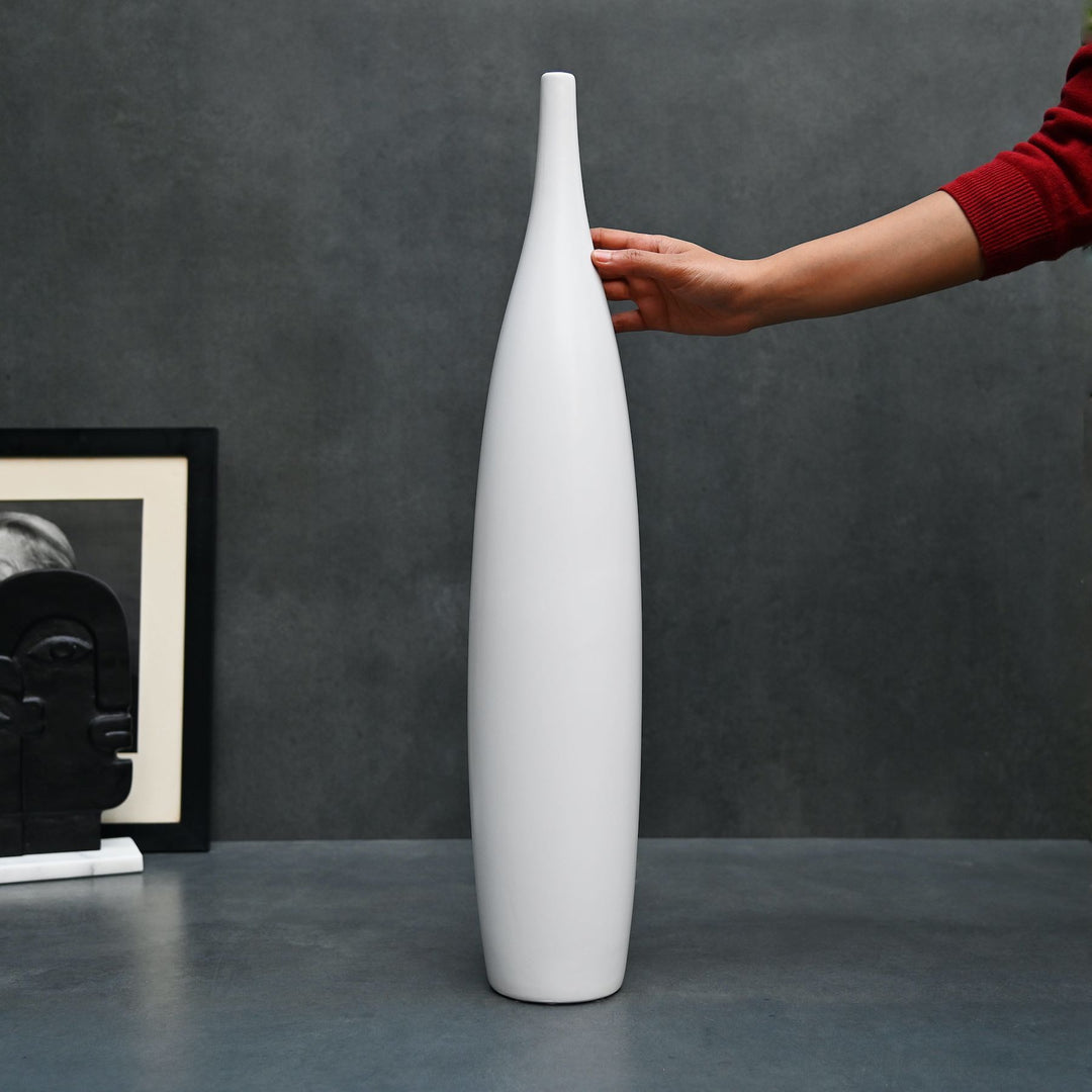 Large White Ceramic Vase