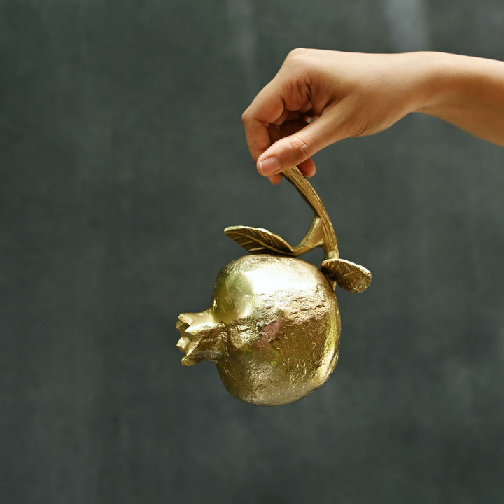 Gold Pomegranate Showpiece - Set of 2