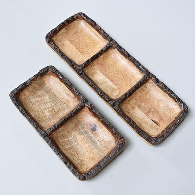 Wood Platter with Sections