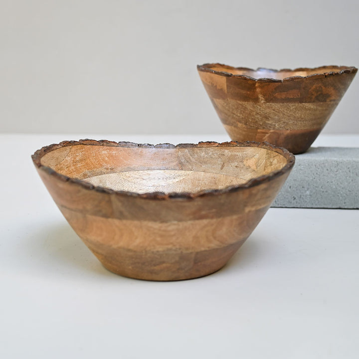 wooden serving bowl