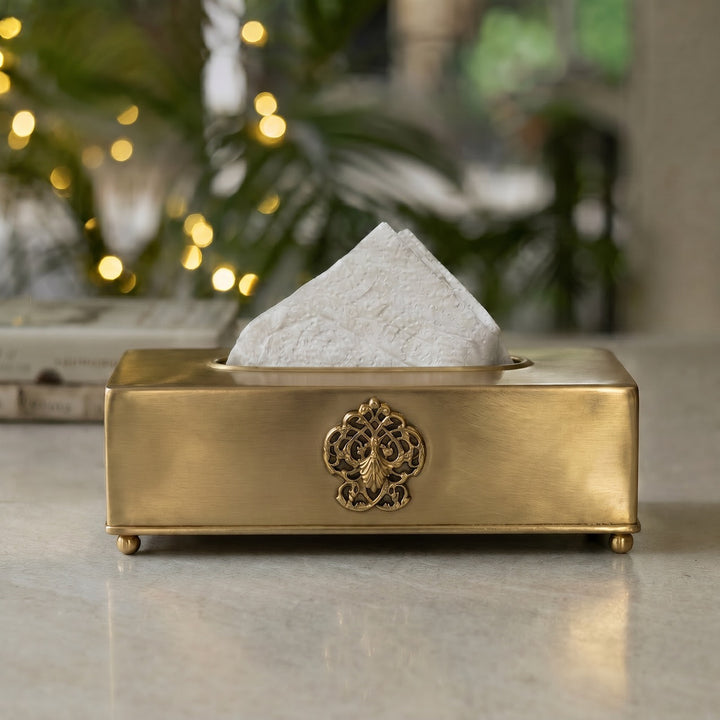 Brass Tissue Box