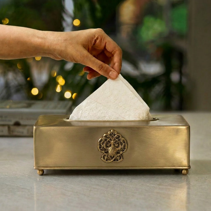 Brass Tissue Box