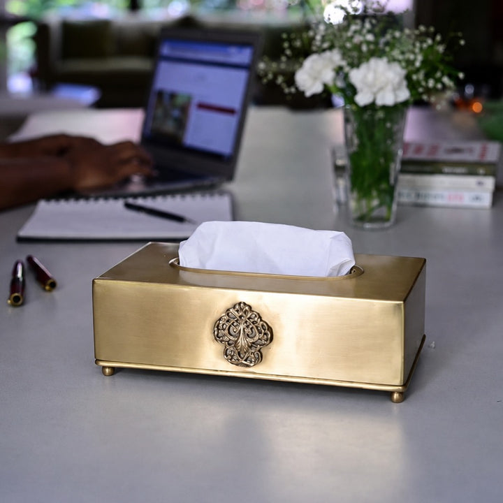 Brass Tissue Box