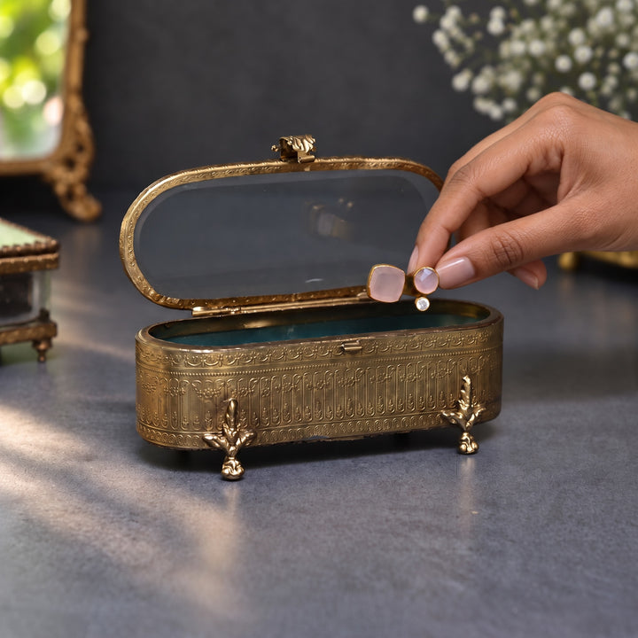 Oval Brass Trinket Box