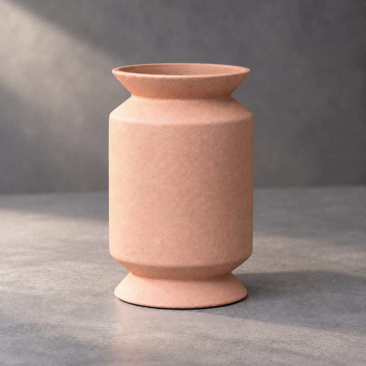 Contour Ceramic Vase - Peach Pink