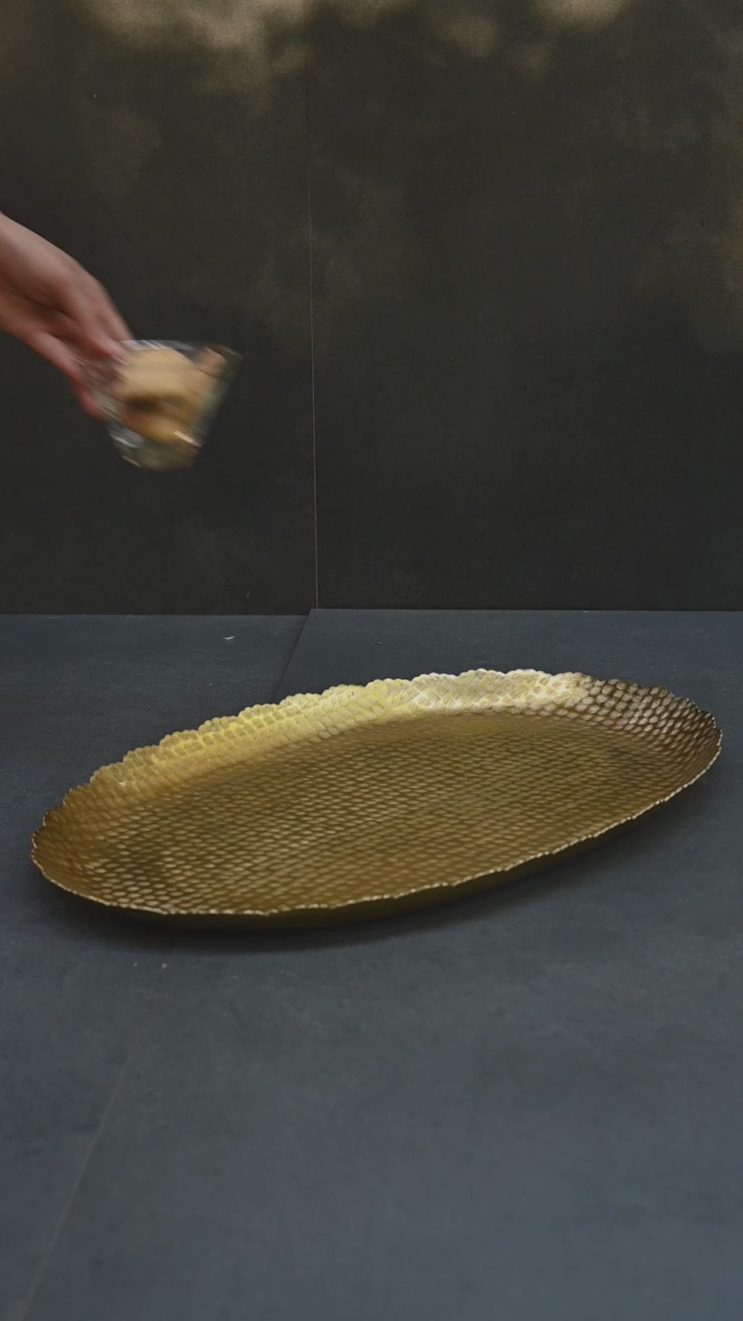 Gold Oval Tray