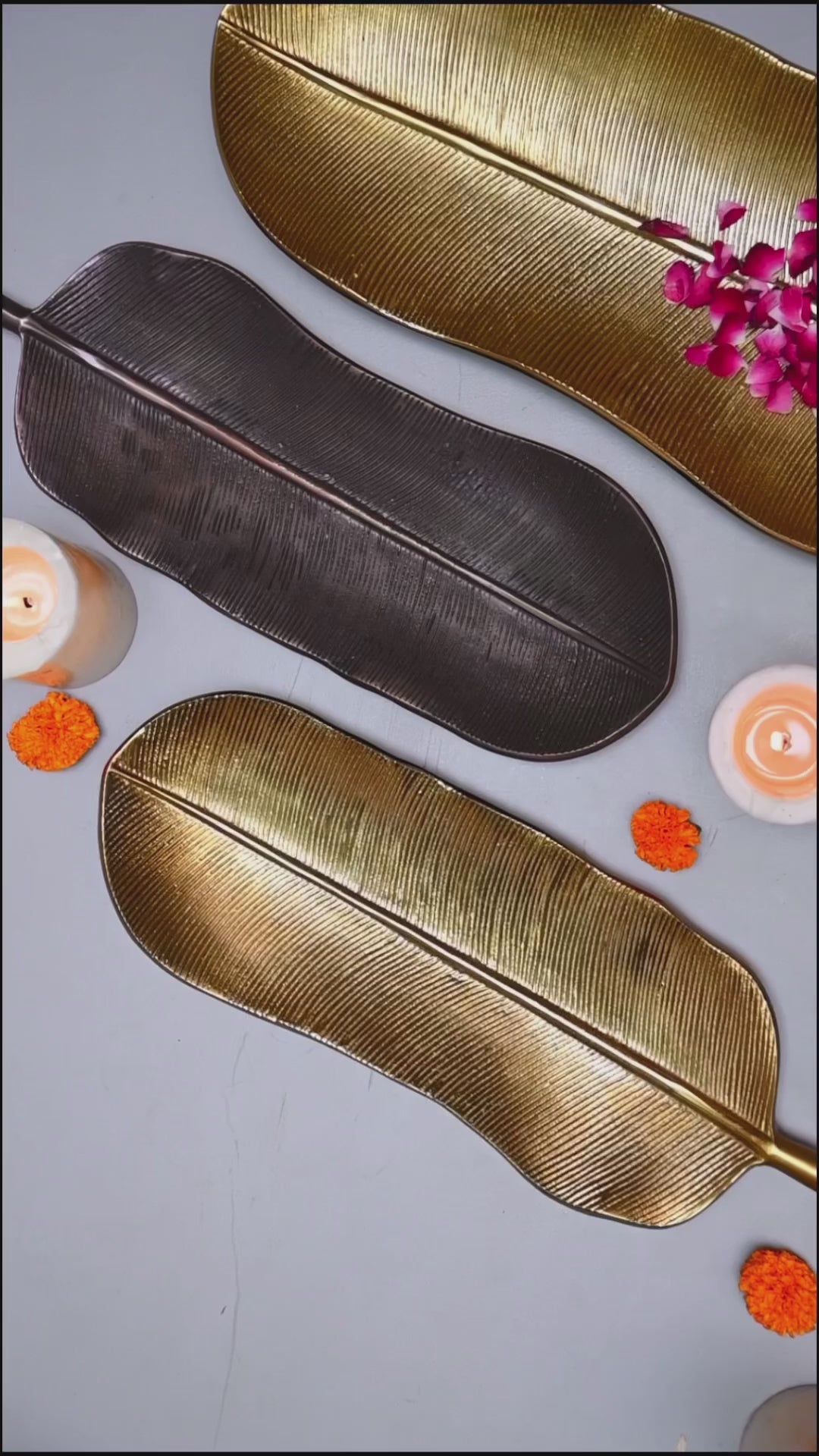 Gold Banana Leaf Platter