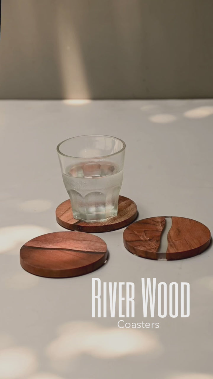 River Wood Coasters - Set of 4