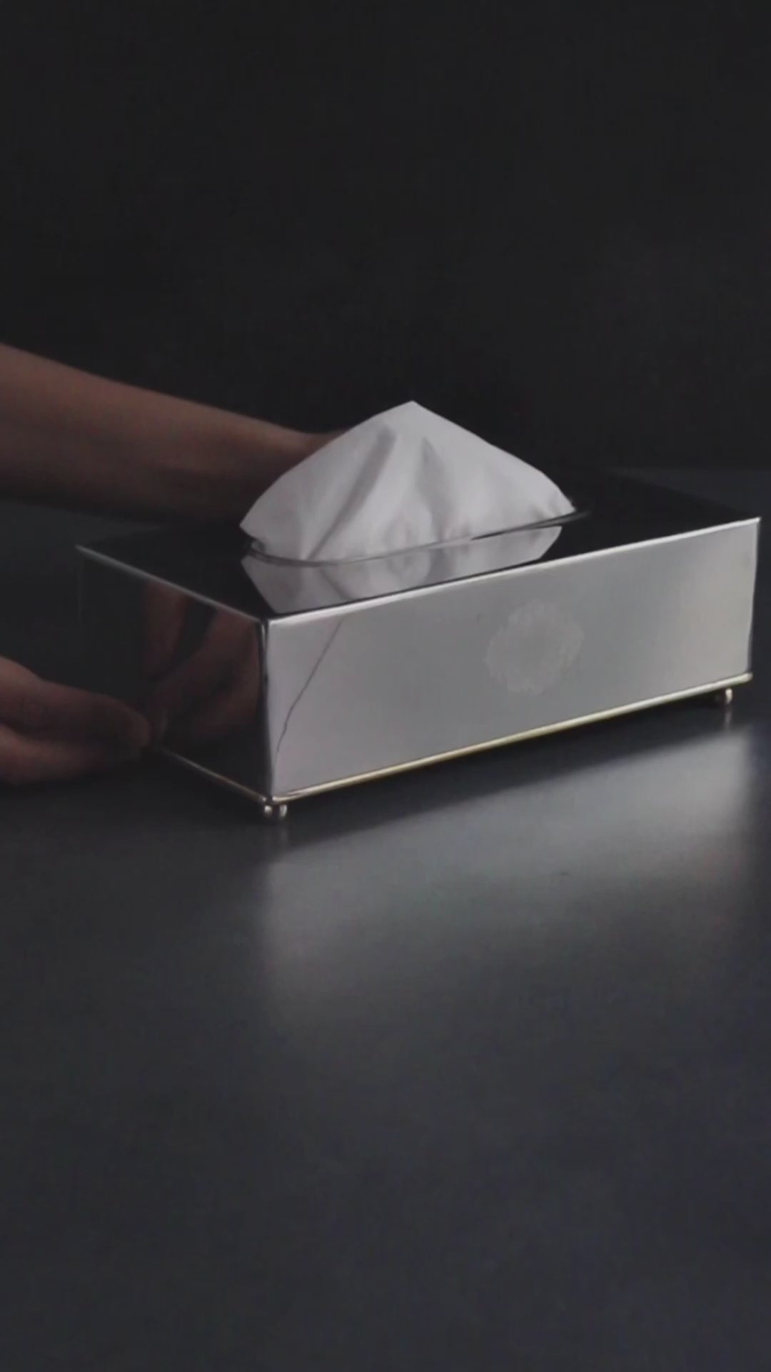 Steel & Brass Tissue Box