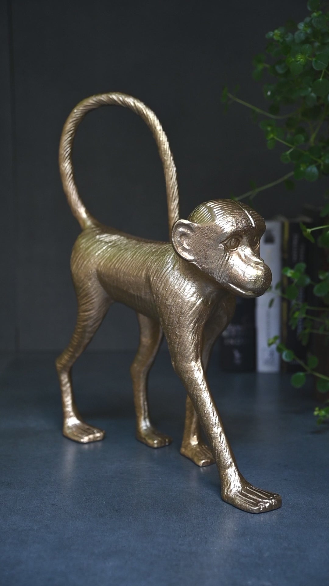 Gold Monkey Showpiece