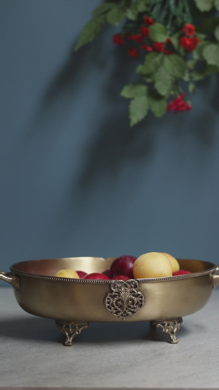 Brass Fruit Bowl Oval