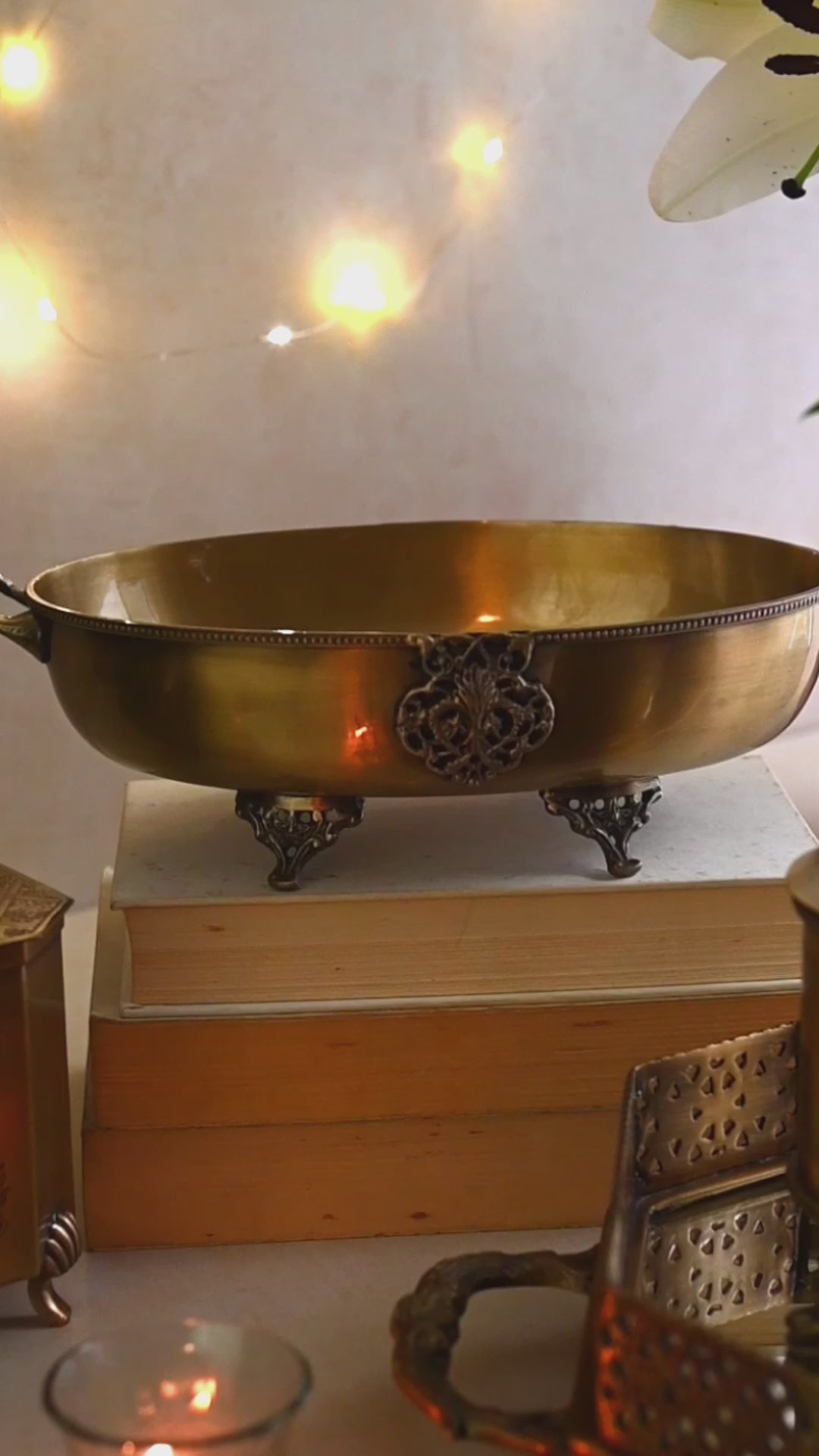 Brass Fruit Bowl Oval