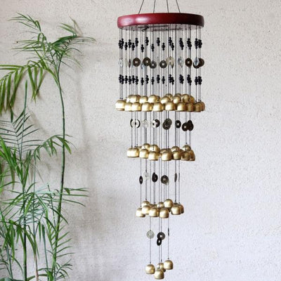large windchime with copper bells