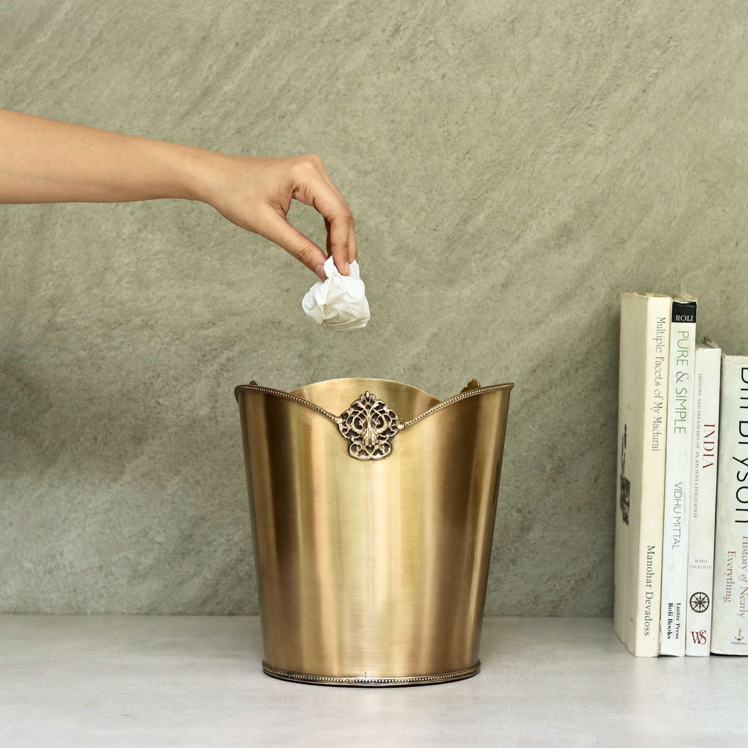 brass dust bin