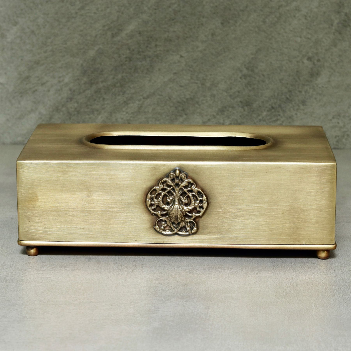 brass tissue box