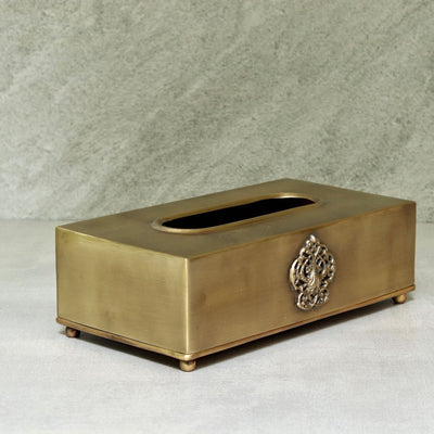 brass tissue box