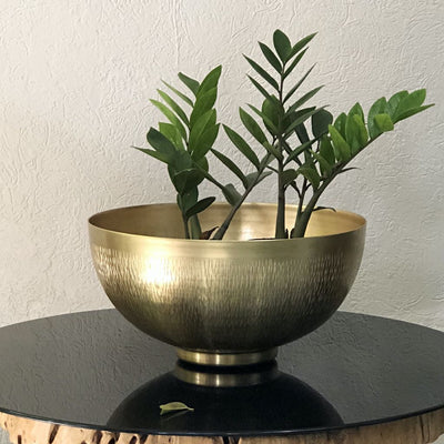 big brass bowl or planter