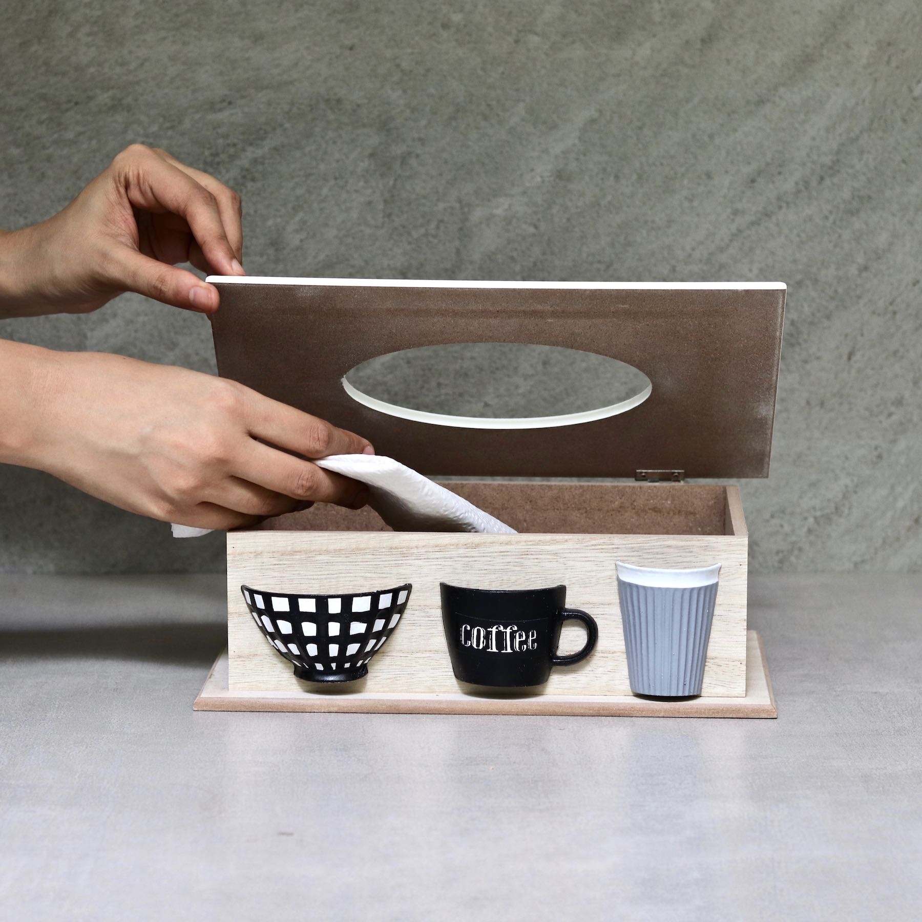 Tissue Box Buffet Cafe Tissue Box - unique wooden tissue box – Mora Taara