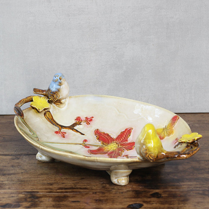 ceramic tray with floral design