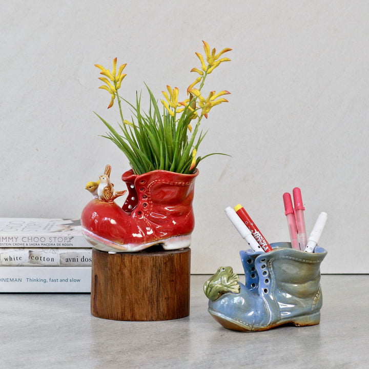 ceramic shoe showpiece