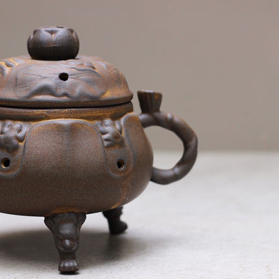 rust ceramic incense burner