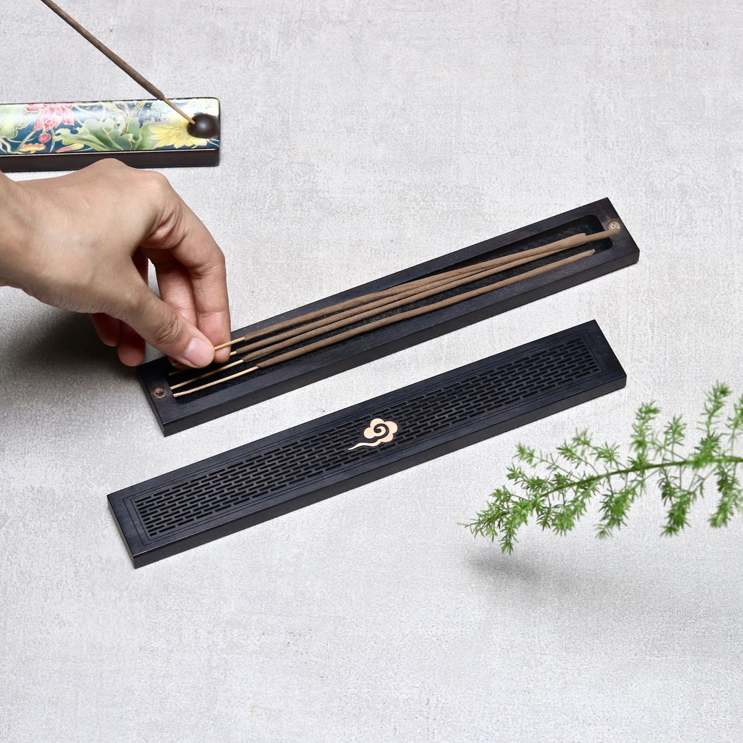 wooden incense stick box