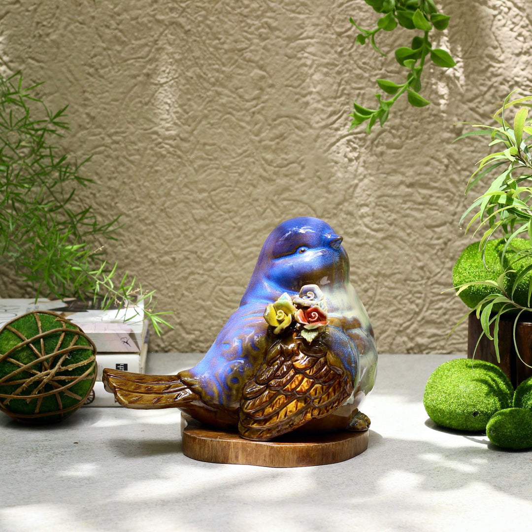 ceramic bird showpiece