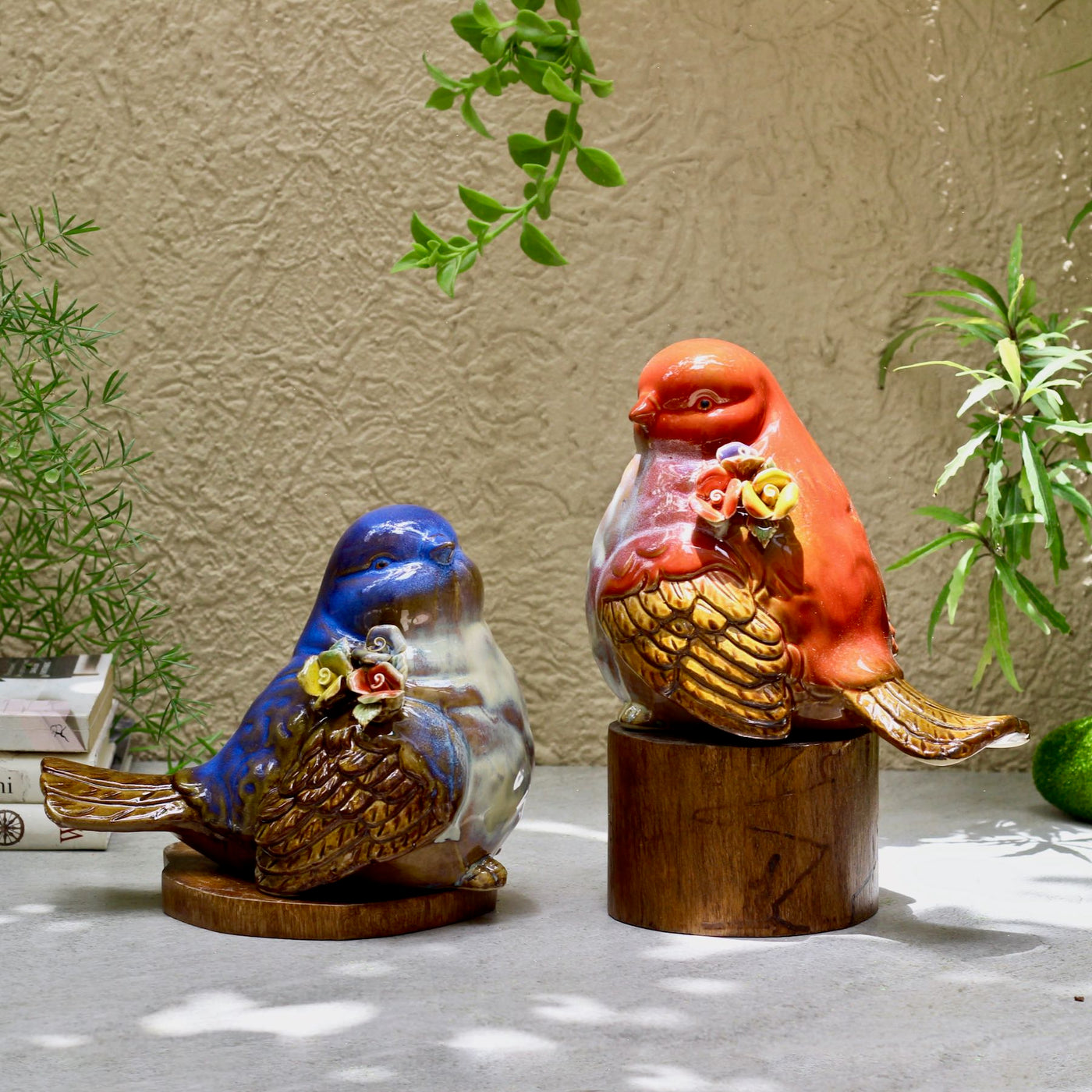 Colourful Ceramic Blue Bird – Mora Taara