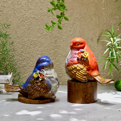 ceramic bird showpiece