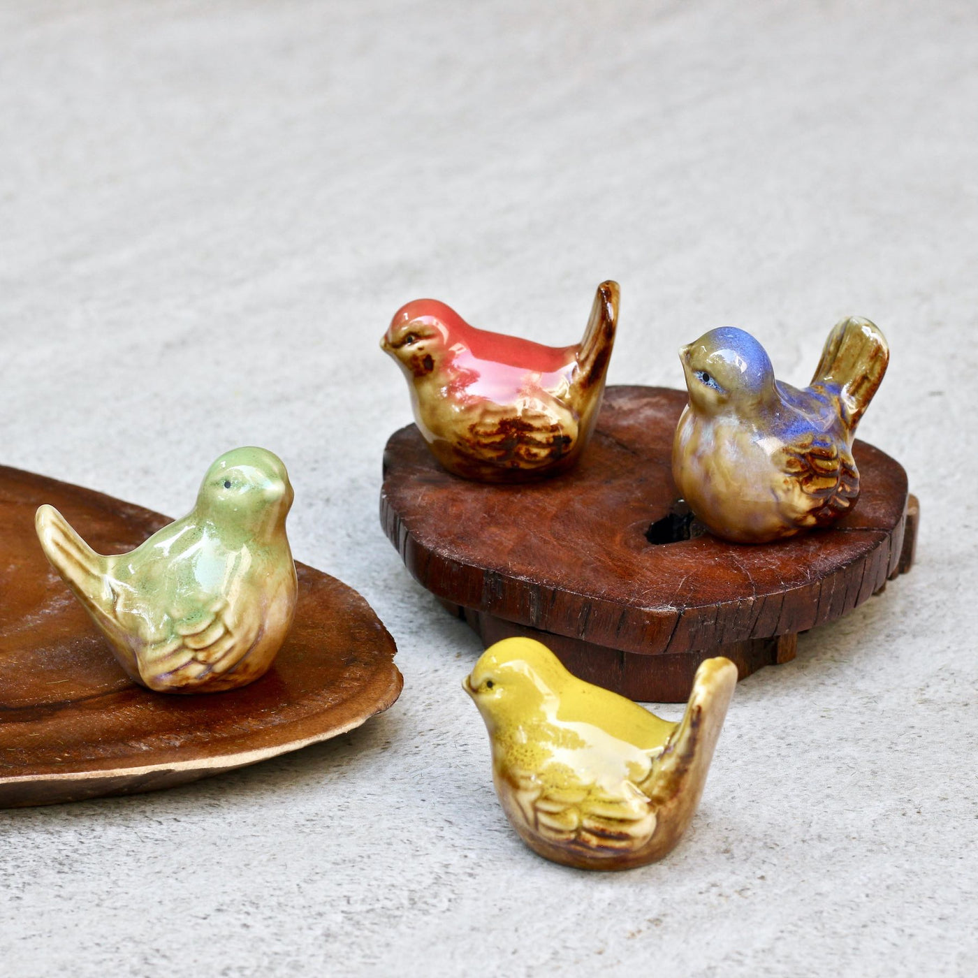 ceramic birds showpiece